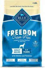 Blue Buffalo Freedom Chicken Adult Grain-Free Dry Dog Food, 4 lb
