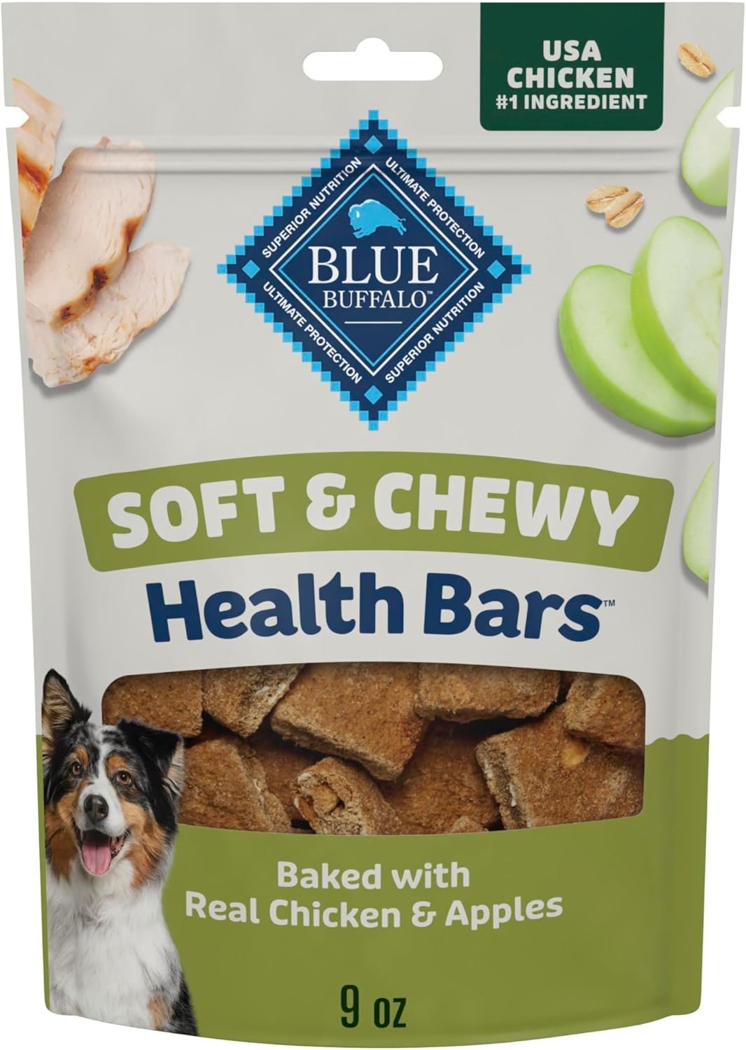 Blue Buffalo Health Bars Chicken & Apples Soft & Chewy Treats, 9 oz Blue Buffalo Health Bars Chicken & Apples Soft & Chewy Treats, 9 oz