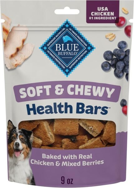 Blue Buffalo Health Bars Chicken & Mixed Berries Soft & Chewy Treats, 9 oz