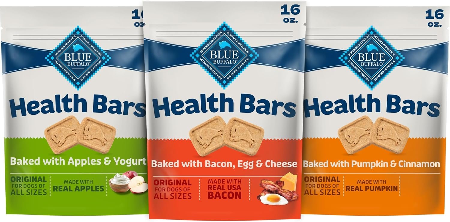 Blue Buffalo Health Bars Variety Pack Dog Biscuits, 16 oz Blue Buffalo Health Bars Variety Pack Dog Biscuits, 16 oz