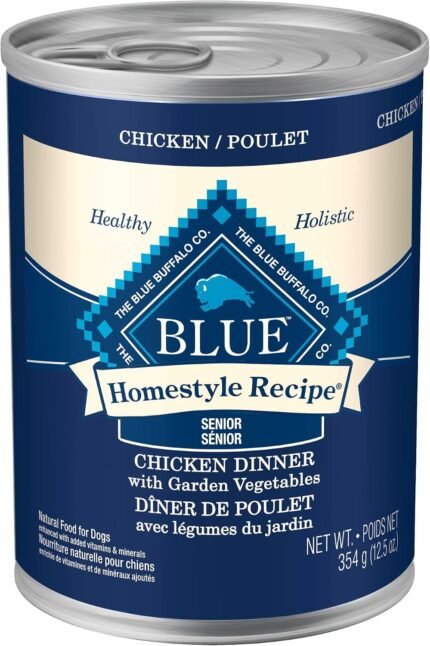 Blue Buffalo Homestyle Recipe Chicken Senior Wet Dog Food, 12.5 oz, 12 ct