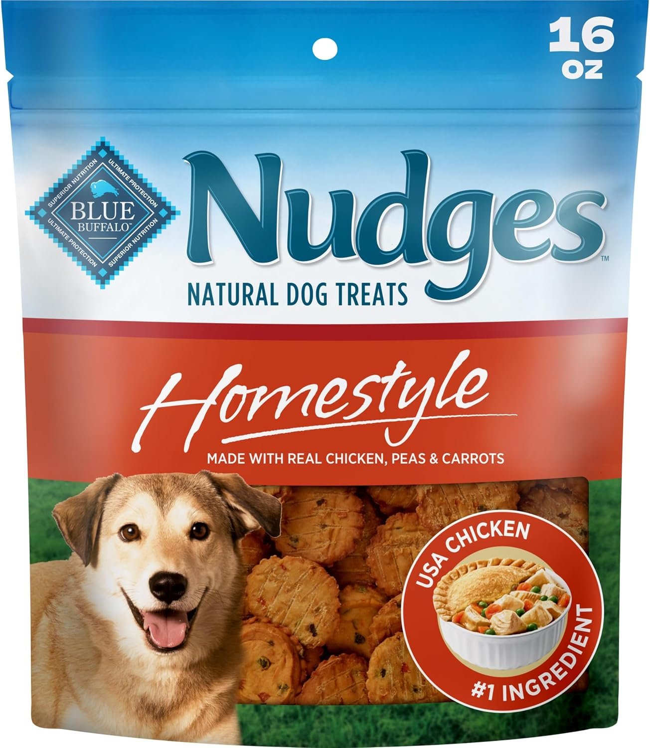 Blue Buffalo Nudges Homestyle Chicken Dog Treats, 16 oz Blue Buffalo Nudges Homestyle Chicken Dog Treats, 16 oz