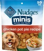 Blue Buffalo Nudges Minis Chicken Pot Pie Dog Treats, 10 oz