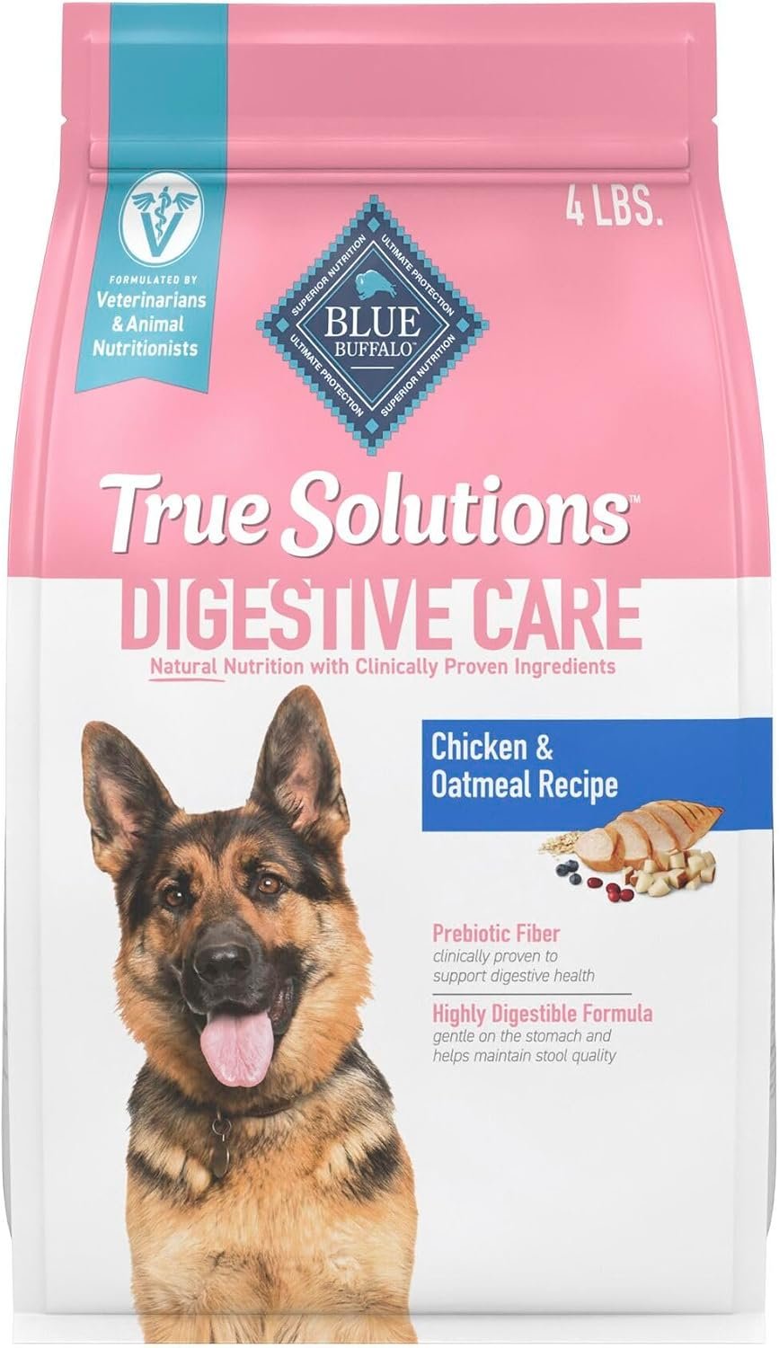 Blue Buffalo True Solutions Digestive Care Chicken Adult Dry Dog Food, 4 lb Blue Buffalo True Solutions Digestive Care Chicken Adult Dry Dog Food, 4 lb