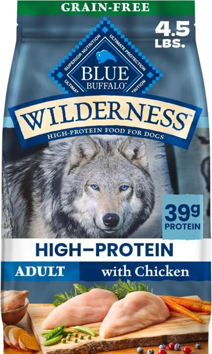 Blue Buffalo Wilderness Chicken Adult Dry Dog Food, Grain-Free, 4.5 lb