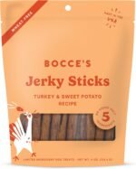 Bocce's Bakery Turkey & Sweet Potato Flavor Jerky Stick Dog Treats, 4 oz