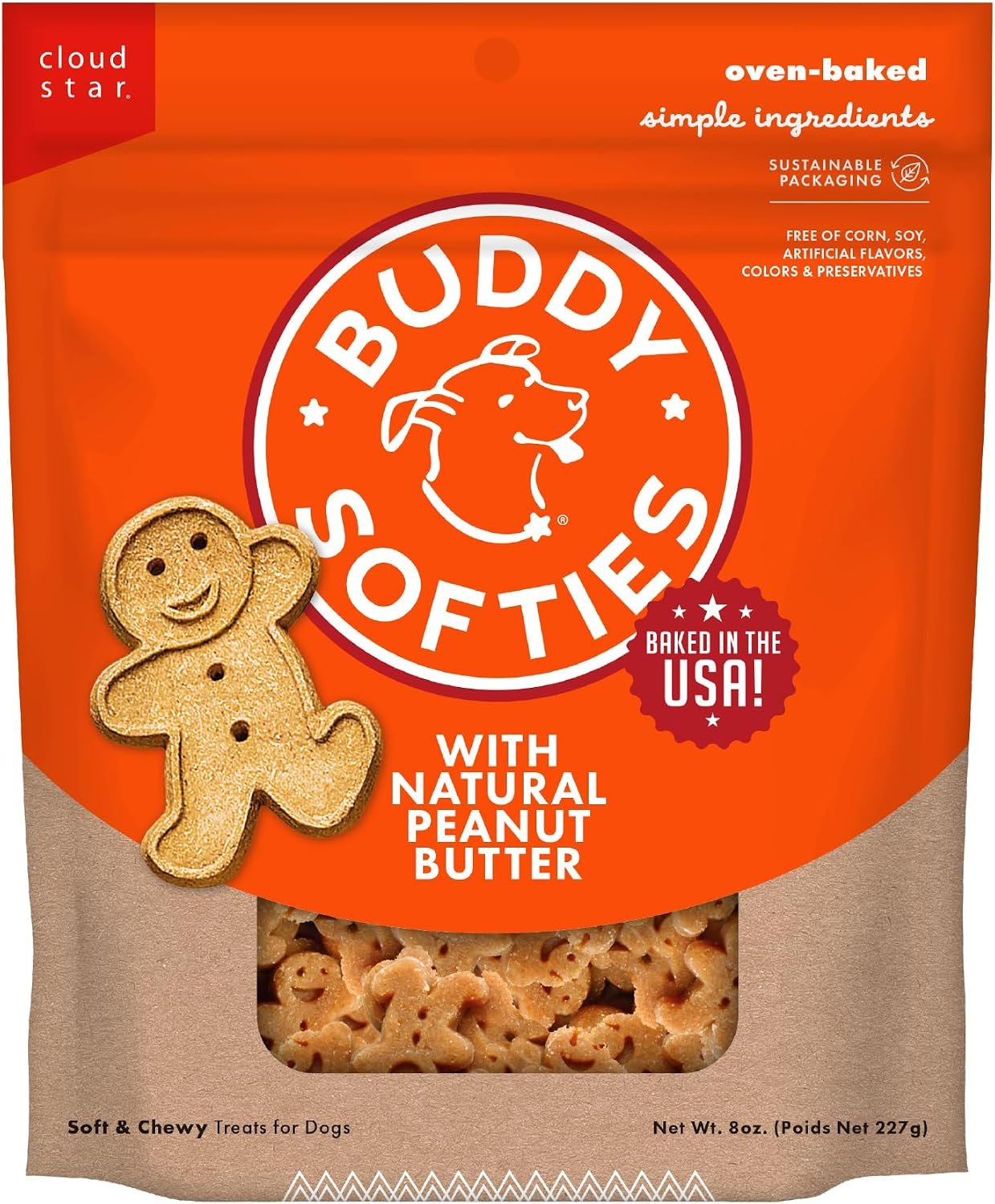 Buddy Biscuits 8 oz Bag of Softies Soft & Chewy Dog Treats, Peanut Butter Buddy Biscuits 8 oz Bag of Softies Soft & Chewy Dog Treats, Peanut Butter