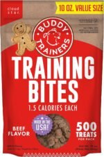 Buddy Biscuits Trainers Training Bites Soft & Chewy Dog Treats, Beef, 10 oz. Pouch