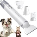 Buenkee Handheld Dog Dryer, 3HP High-Velocity Pet Hair Blower, White
