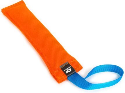 Bull Fit K9 Dog Bite Tug Toy with Strong Handle – Made of Durable & Tear-Resistant French Linen – Perfect for Tug of War, Fetch & Puppy Training – Ideal for Medium to Large Breeds