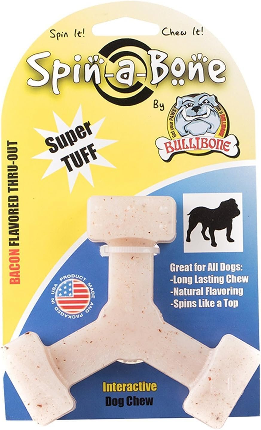 Bullibone Nylon Dog Chew Toy Spin-a-Bone – Interactive Dog Toy, Triggers Natural Instincts, and Improves Oral Health Bullibone Nylon Dog Chew Toy Spin-a-Bone – Interactive Dog Toy, Triggers Natural Instincts, and Improves Oral Health