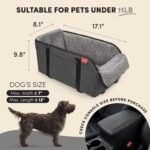 BurgeonNest Center Console Dog Car Seat for Small Pets to 11lbs, Grey - Image 2
