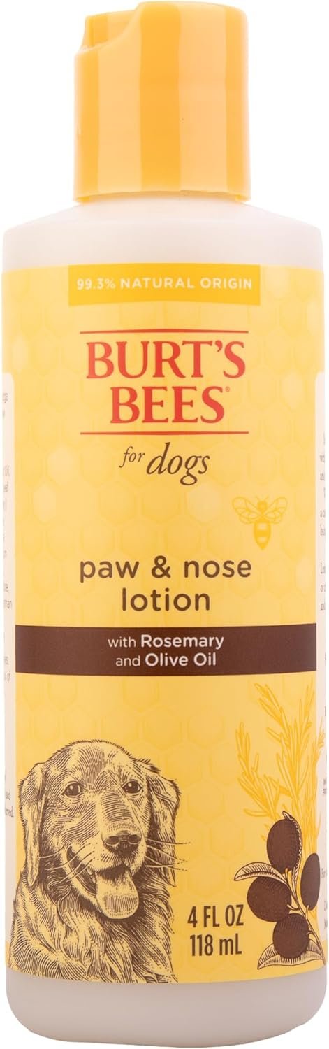 Burt’s Bees Dog Paw & Nose Lotion, Rosemary & Olive Oil, 4 Fl Oz (118 mL) Burt’s Bees Dog Paw & Nose Lotion, Rosemary & Olive Oil, 4 Fl Oz (118 mL)