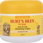 Burts Bees for Pets Eye and Ear Cleansing Wipes, Fragrance-Free, 100 Count