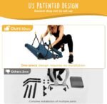 CANINE CANYON Folding Raised Dog Cot, Large Outdoor Elevated Dog Bed with Upgraded Non-Slip Feet, Cooling Chew Proof Portable Heavy Duty Pet Cot Up to 160 lbs for Camping/Home, Dark Blue, 43"x27" - Image 2