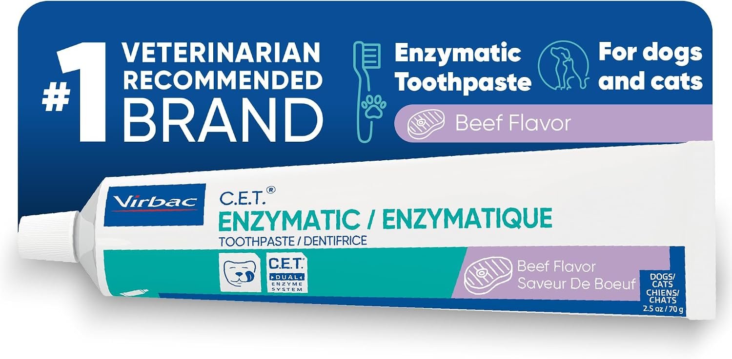 C.E.T. Enzymatic Toothpaste for Dogs and Cats, Beef, 2.5oz C.E.T. Enzymatic Toothpaste for Dogs and Cats, Beef, 2.5oz