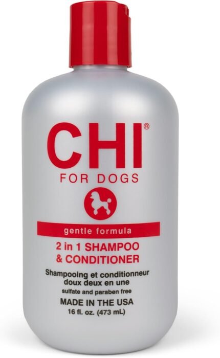 CHI for Dogs Gentle 2-in-1 Shampoo and Conditioner, 16 Fl Oz