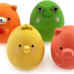 CHIWAVA 4PCS 2.4″ Squeak Latex Puppy Toy Funny Animal Sets for Small Dog