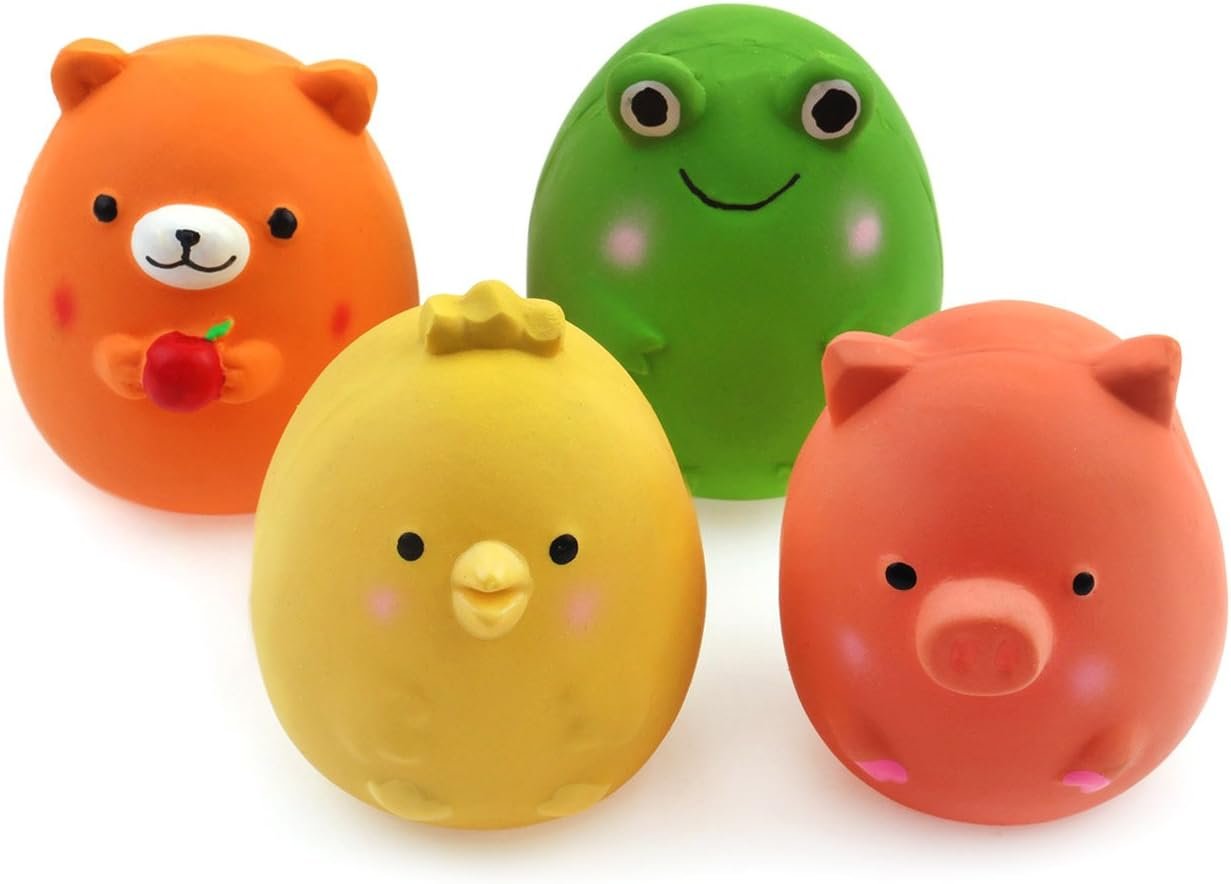 CHIWAVA 4PCS 2.4″ Squeak Latex Puppy Toy Funny Animal Sets for Small Dog CHIWAVA 4PCS 2.4″ Squeak Latex Puppy Toy Funny Animal Sets for Small Dog