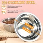 COMESOON 2 Pack 7.2" Stainless Steel Dog Bowls 50oz Thickened Durable Replacement Dog Food Bowls for Food and Water, Fit for COMESOON Bowl Stand DB-W01 - Image 2