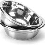 COMESOON 2 Pack 7.2″ Stainless Steel Dog Bowls 50oz Thickened Durable Replacement Dog Food Bowls for Food and Water, Fit for COMESOON Bowl Stand DB-W01