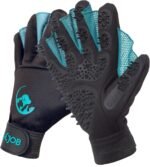 COOLJOB Patented Pet Grooming Gloves with Web, Dog Washing, Bathing, Medium