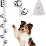 COOYOO Dog Bells to Go Outside, Premium Quality Potty Training Dog Door Bell, Yarn Handwoven Dog Bell, Adjustable Housetraining Hanging Bell-6 Extra Large Loud 1.5 DoorBells