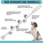 COOYOO Dog Bells to Go Outside, Premium Quality Potty Training Dog Door Bell, Yarn Handwoven Dog Bell, Adjustable Housetraining Hanging Bell-6 Extra Large Loud 1.5 DoorBells - Image 2