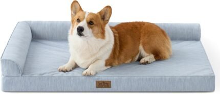 COZY KISS Cooling Dog Bed Orthopedic Foam Dog Bed with Sides