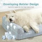 COZY KISS Cooling Dog Bed Orthopedic Foam Dog Bed with Sides - Image 2