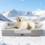 COZY KISS Cooling Orthopedic Extra Large Dog Bed, XL 44×32 inch, Grey