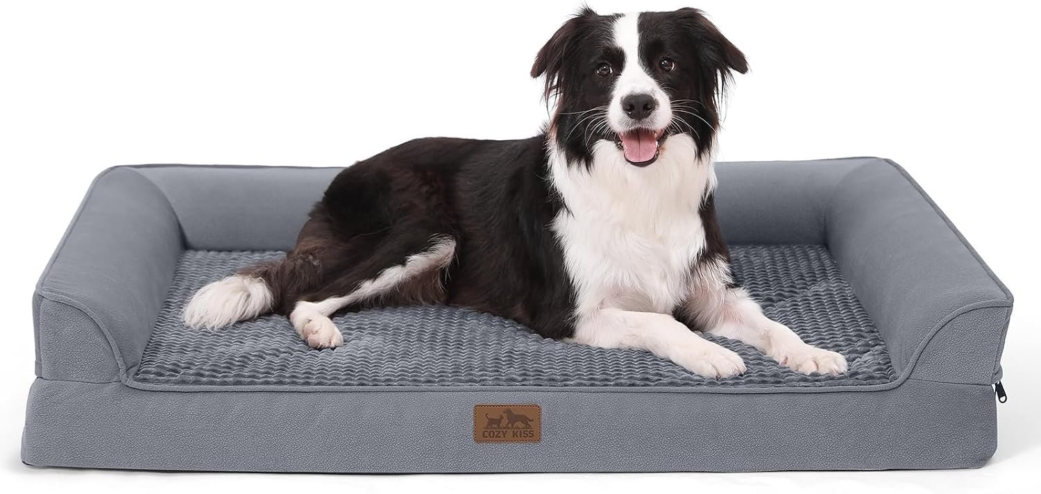 COZY KISS Orthopedic Dog Bed for Extra Large Dogs, U Shaped XL 42×30 inch COZY KISS Orthopedic Dog Bed for Extra Large Dogs, U Shaped XL 42×30 inch