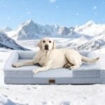 COZY KISS Orthopedic Dog Cooling Bed for Extra Large Dogs, XL 44×32 in Blue