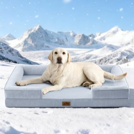 COZY KISS Orthopedic Dog Cooling Bed for Extra Large Dogs, XL 44x32 in Blue