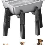 CZPET Dog Water Dispenser Stand, Large 1.32 Gallon Stainless Steel Bowl