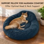 Calming Dog Bed Medium Size Dog - 30'' Donut Bed, Washable Dog Bed - Soft - Image 2