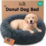 Calming Donut Dog Bed for Small Dogs, Round Dog Bed for Medium & Large Dogs