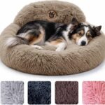 Calming Medium Dog Bed – 30” Round Dog Beds – Washable Dog Bed, Super Soft