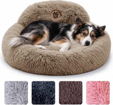 Calming Medium Dog Bed – 30” Round Dog Beds – Washable Dog Bed, Super Soft