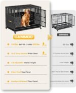 Cammoo 48'' Heavy Duty Dog Crate/Kennel for Large Dogs Indoor, Black - Image 2