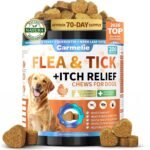 Carmelie Flea and Tick Prevention for Dogs, Flea & Tick + Itch Relief Chews