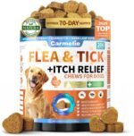 Carmelie Flea and Tick Prevention for Dogs, Flea & Tick + Itch Relief Chews