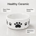 Ceramic Dog Bowls Set, 5''×2'', with Anti-Slip Rings, 2 Cups Capacity - Image 2