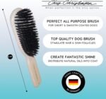 Chris Christensen Boar Dog Brush, Groom Like a Professional, Natural Boar Bristles, Beech Wood Handle, Distributes Natural Oils Making for a Healthy Coat - Image 2