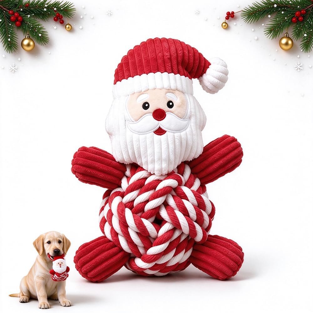 Christmas Dog Squeak Toys, Interactive Dog Toys for Aggressive Chewers Christmas Dog Squeak Toys, Interactive Dog Toys for Aggressive Chewers