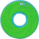 Chuckit! Amphibious ZipFlight Floating and Flying Disc Dog Toy, Medium (8.5"), Assorted Colors (Orange And Blue/Green and Blue)