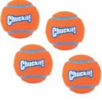 Chuckit! Dog Tennis Ball Toy, Medium 2.5in, 4 Pack, for 20-60lbs Dogs