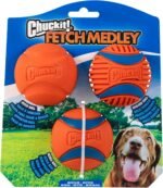Chuckit! Ultra and Rugged Dog Balls, High-Bounce Fetch, Medium, Set of 3