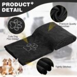 Chumia 4 Pcs Dog Towels for Drying, 16 x 32 Inch, Black - Image 2