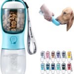 Cibaabo Dog Water Bottle Portable with Food Container & Filter for Travel